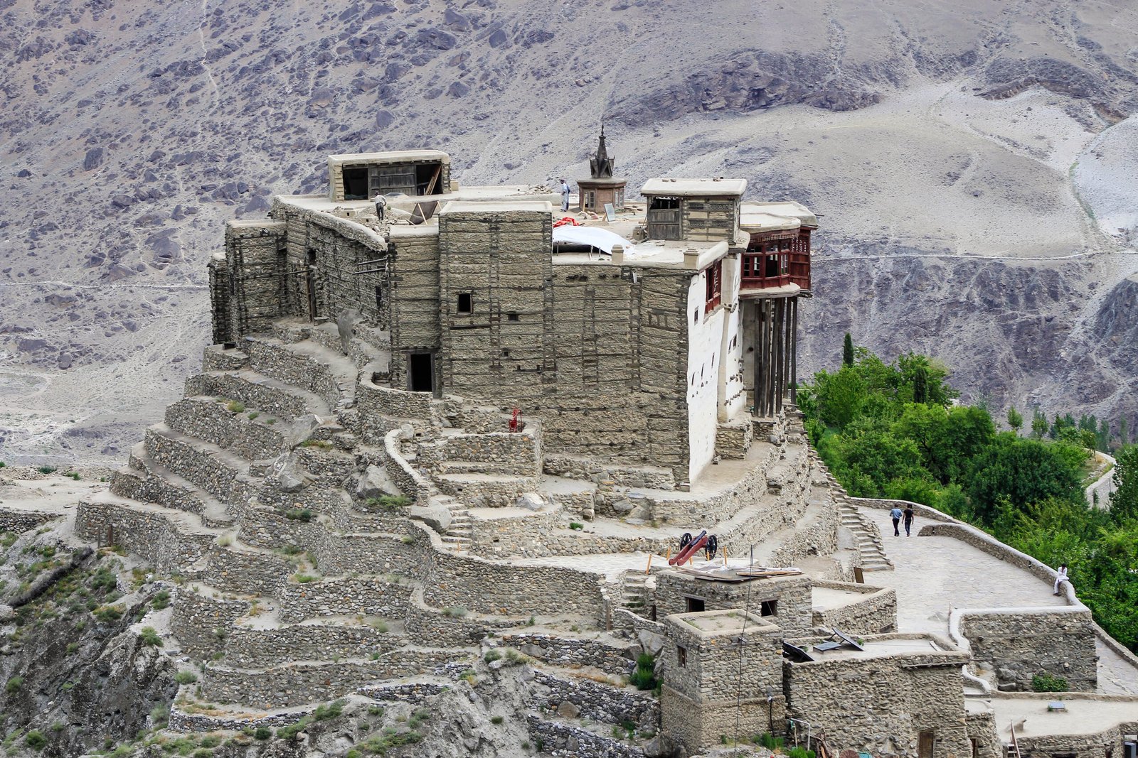 Baltit Fort perched above Karimabad in Hunza Valley, Gilgit-Baltistan