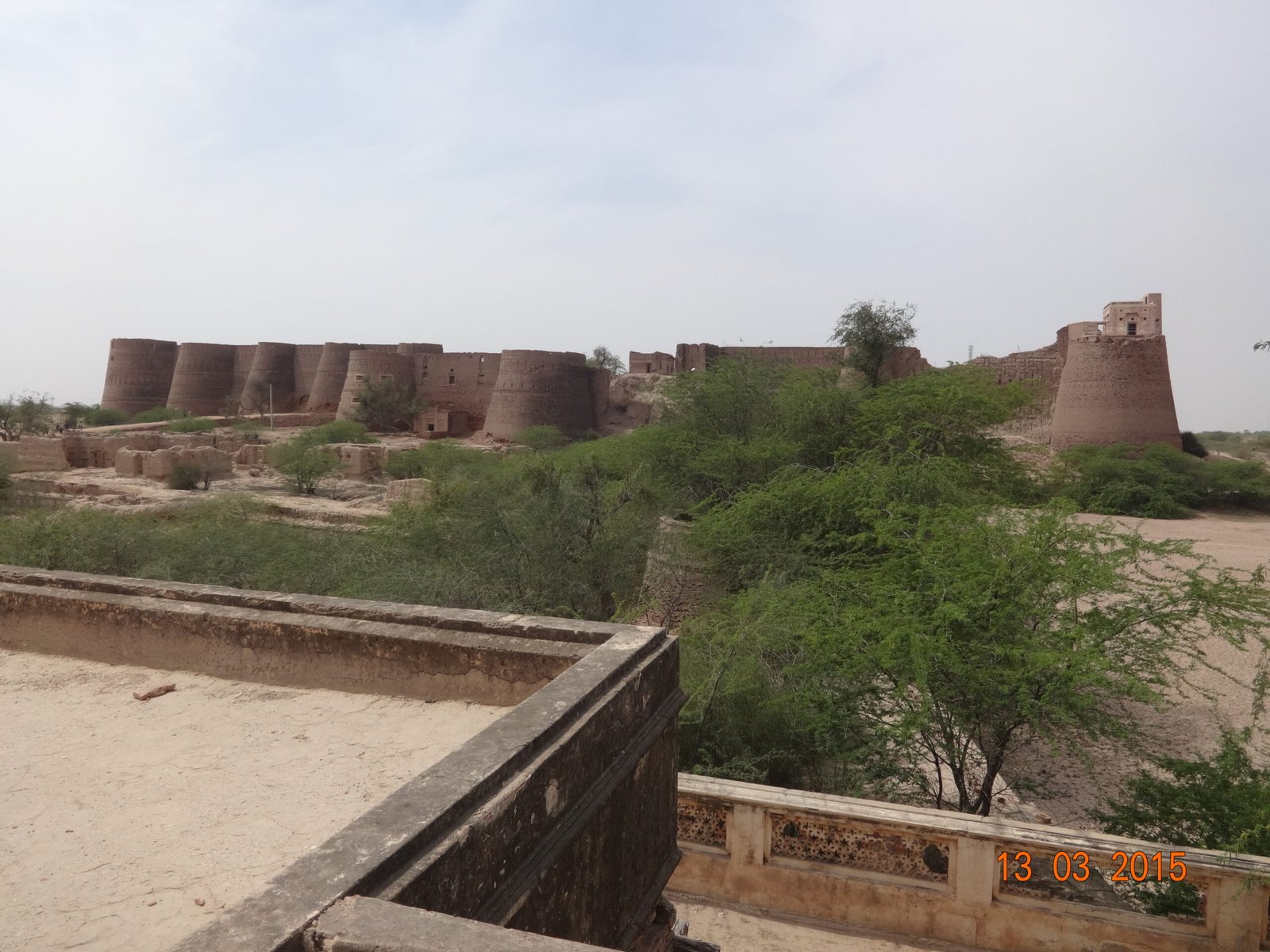 Derawar Fort's 40 bastions rising from the Cholistan Desert, Pakistan