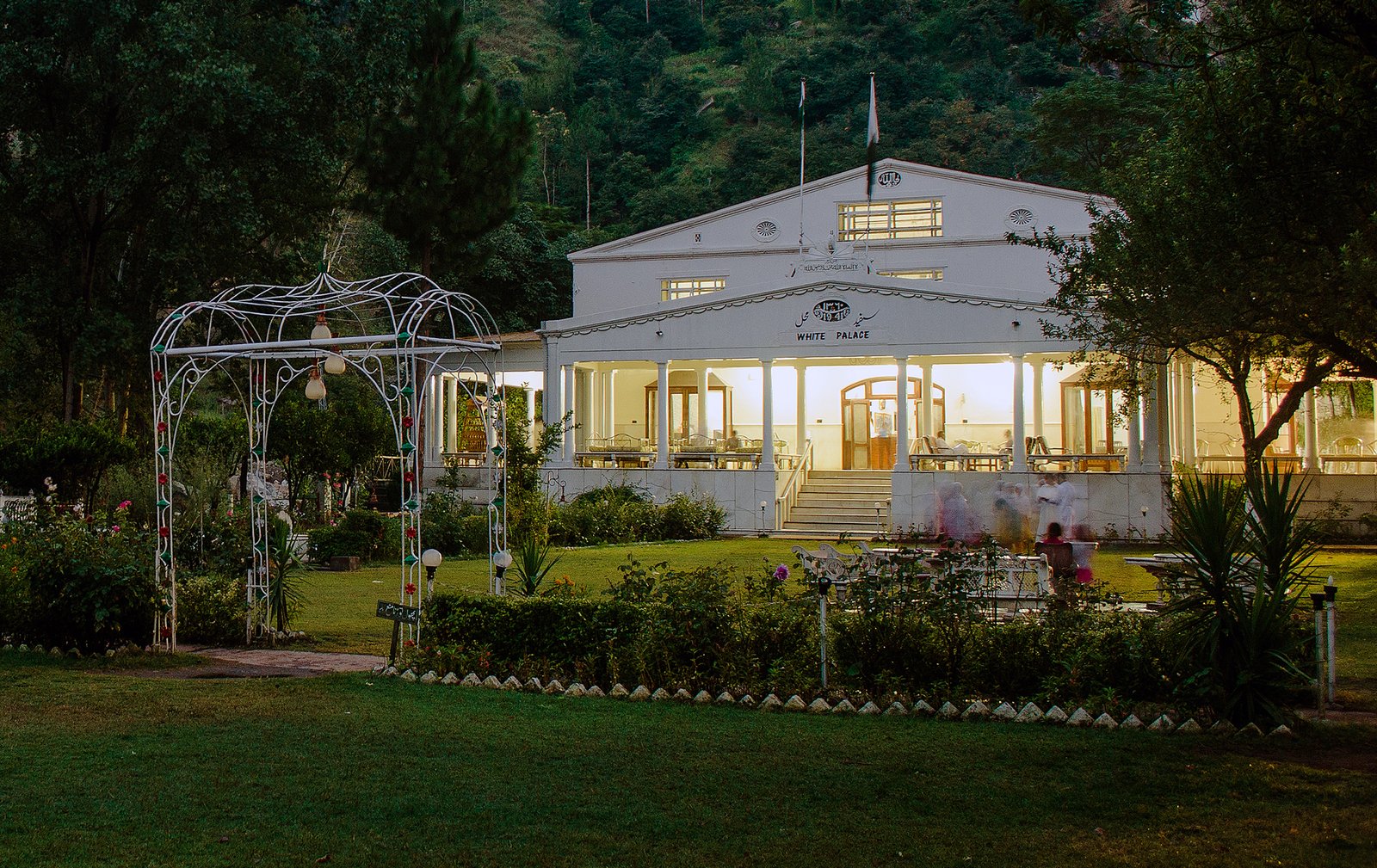 White Palace at Marghazar, Swat, lit up at night